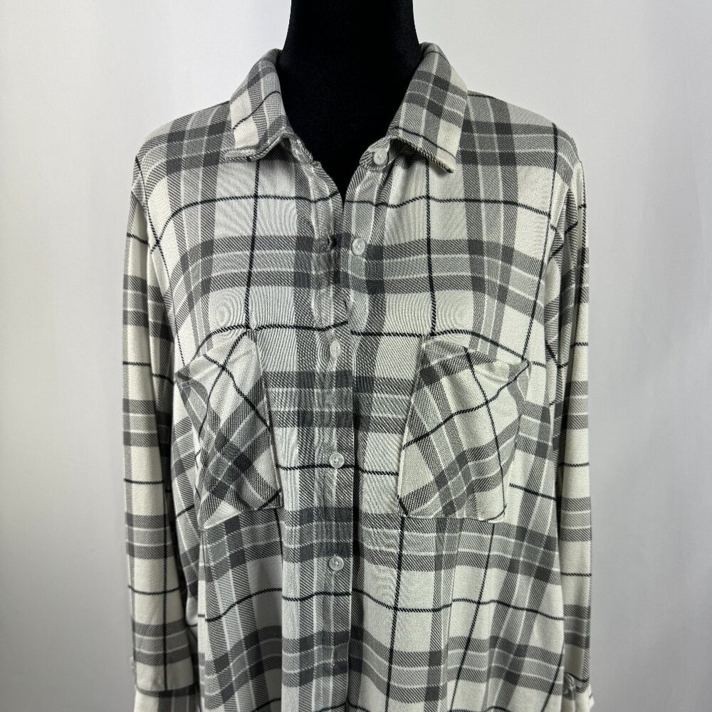 By Design White & Black Flannel 1X - SUPER SOFT